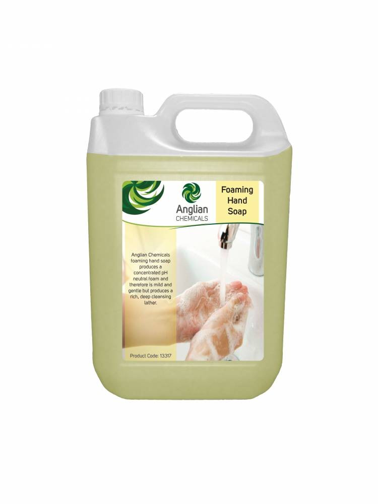 Foaming Hand Soap 5 Litre, Bulk Fill Hand Soaps from Anglian Chemicals