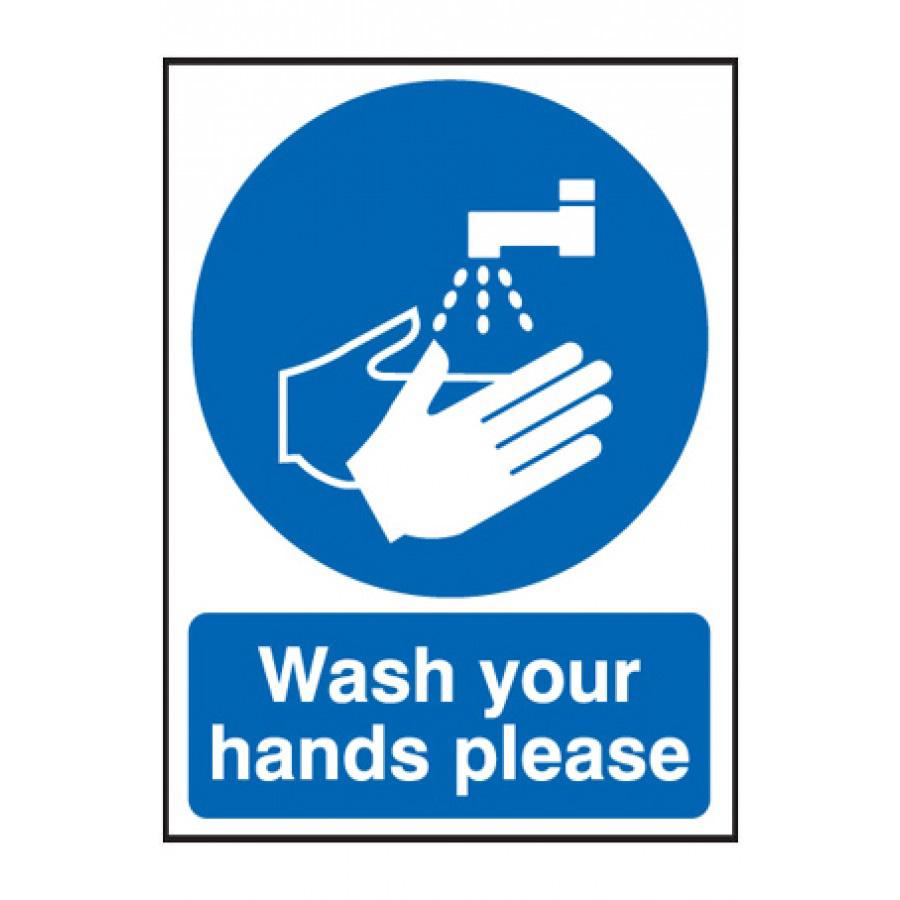 Wash Hands Please Sign, Safety Sign from Anglian Chemicals