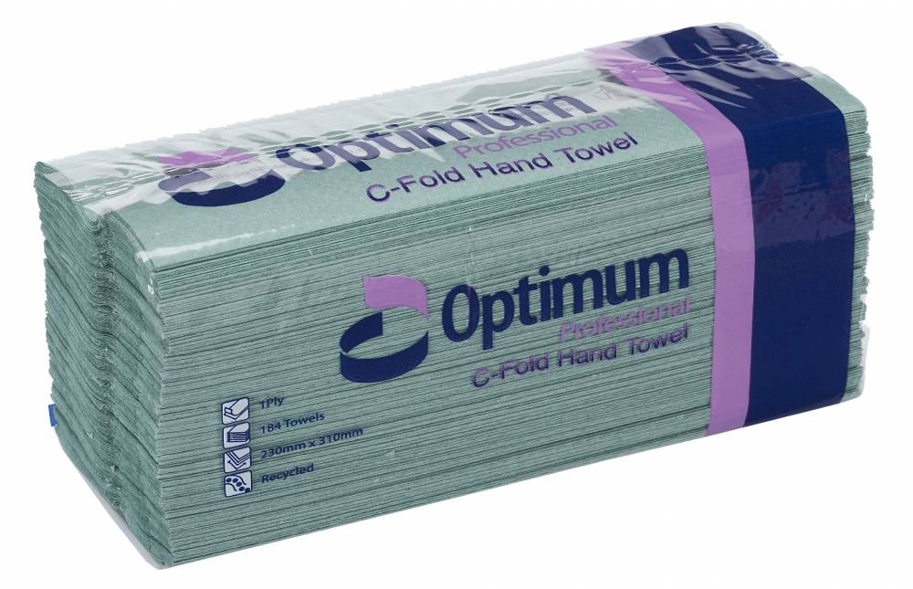 Green 1 Ply Hand Towel
