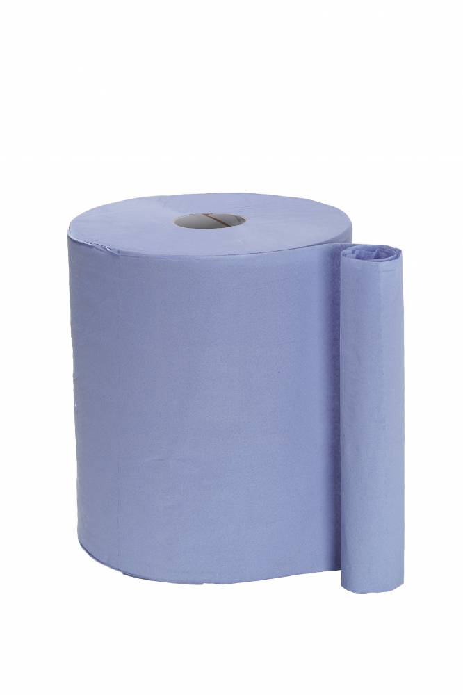 2 ply Blue Wiping Roll - Recycled