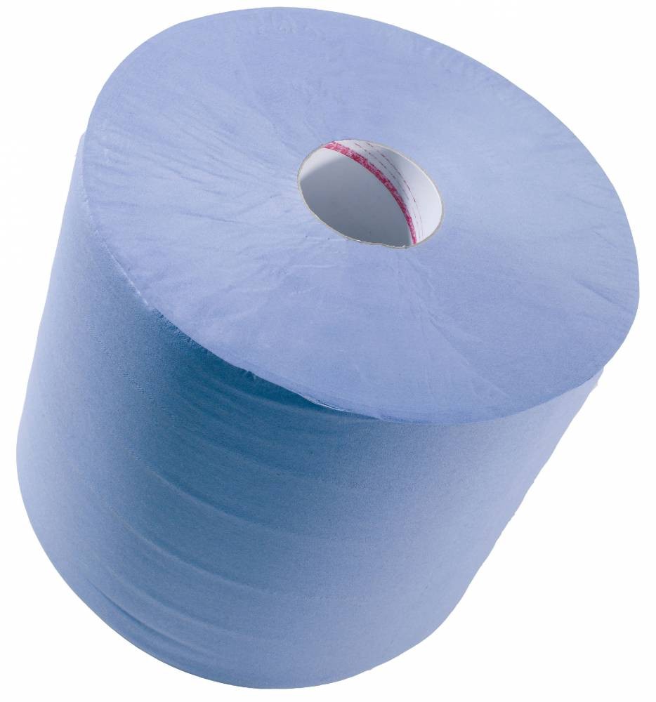 2 ply Blue Wiping Roll - Recycled
