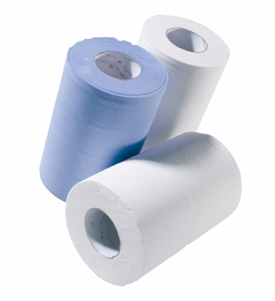 Blue 2 ply Mini Centre Feed - Recycled