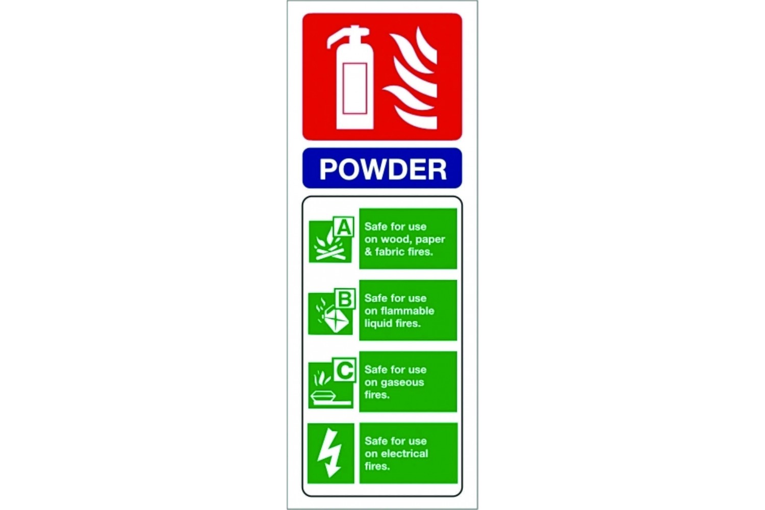 Dry Powder Extinguisher PPE Sign