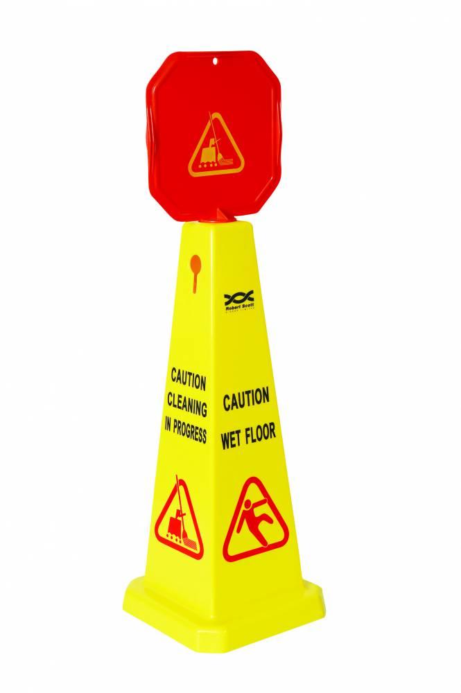 Dual Yellow Caution Cone