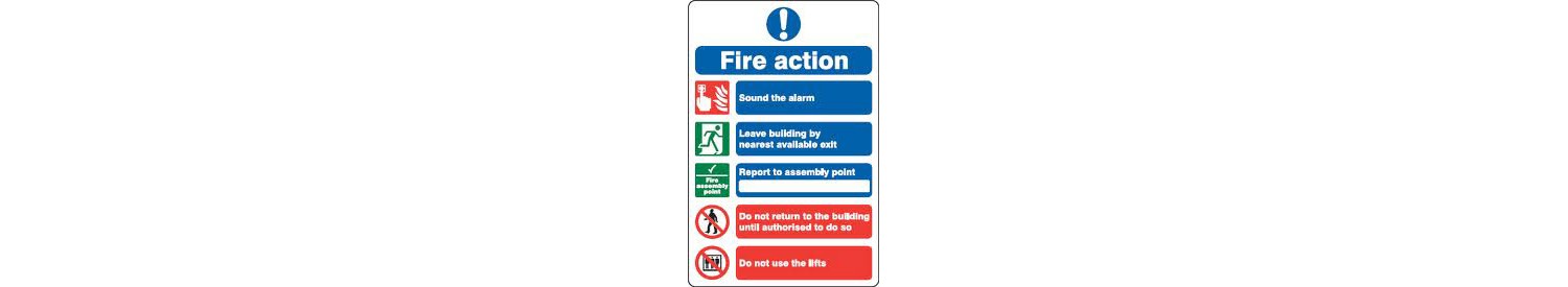 Fire Action Information - PPE Sign
