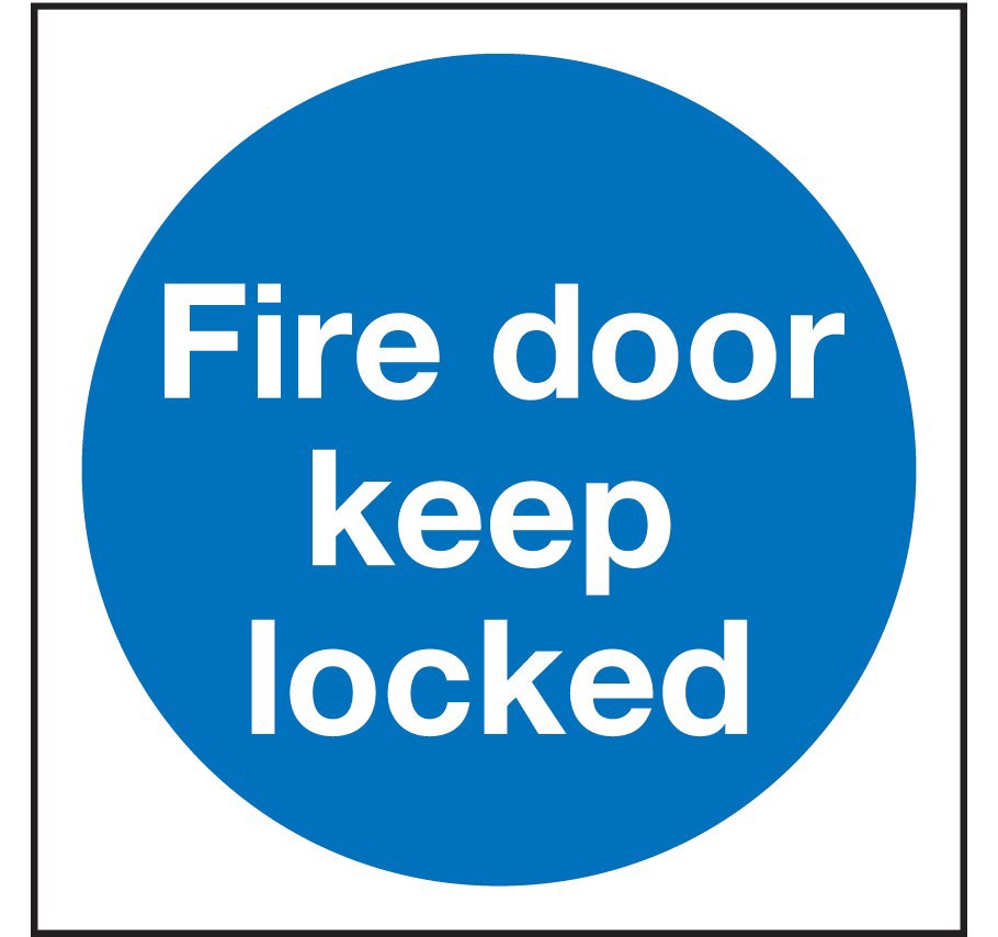 Fire Door Keep Locked - PPE Sign