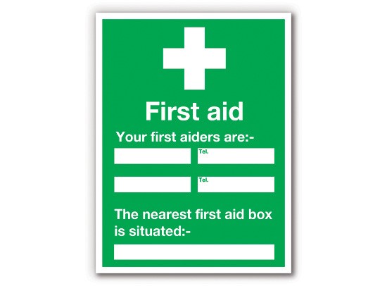 First Aiders PPE Sign