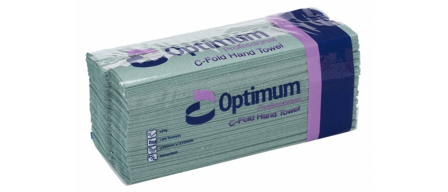 Green 1 Ply Hand Towel