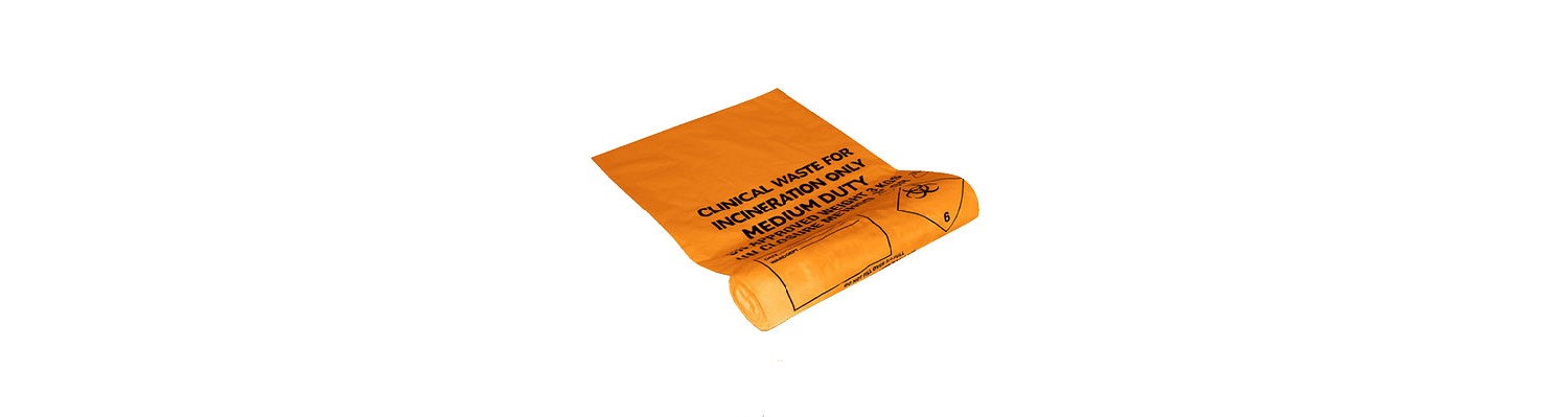 Orange Clinical Waste Sacks