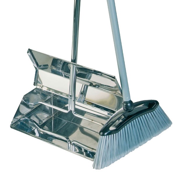 Stainless steel lobby dustpan